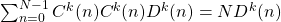 \sum_{n=0}^{N-1} C^{k}(n) C^{k}(n) D^{k}(n)=N D^{k}(n)